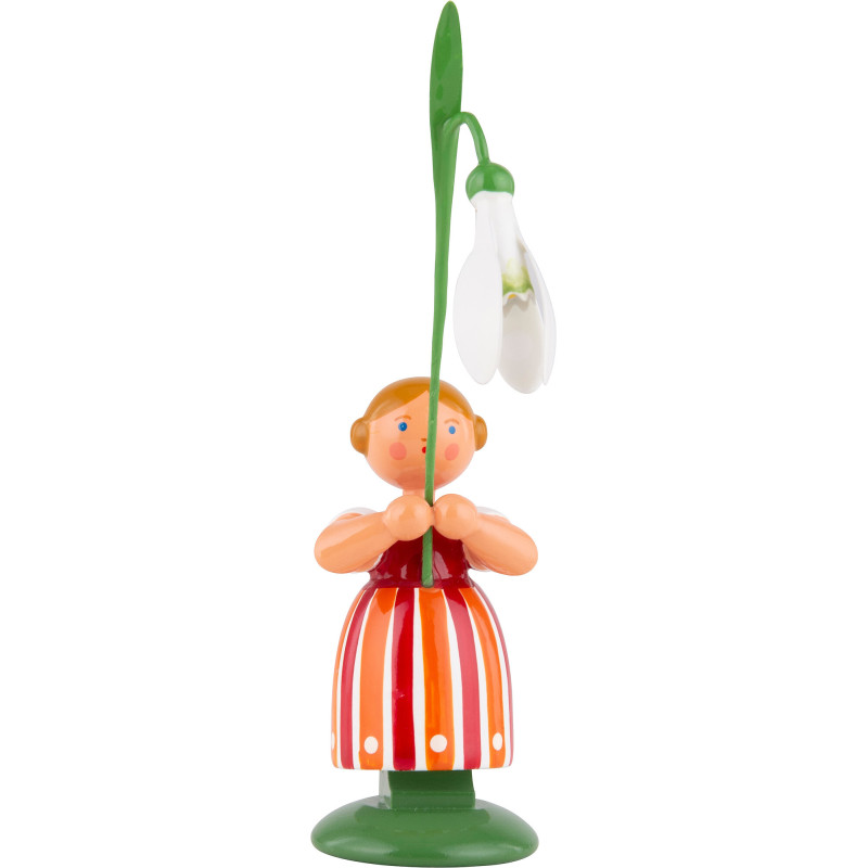 Meadow Flower Girl with Snowdrop - 11 cm / 4.3 inch