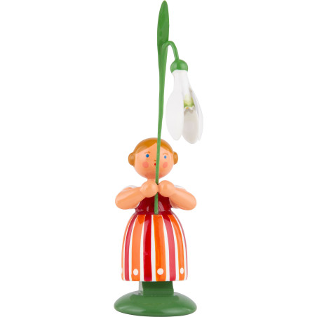 Meadow Flower Girl with Snowdrop - 11 cm / 4.3 inch