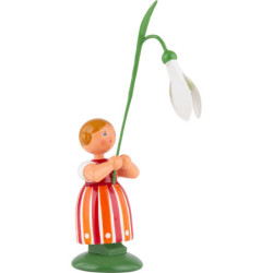Meadow Flower Girl with Snowdrop - 11 cm / 4.3 inch