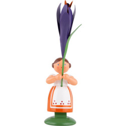 Meadow Flower Girl with Crocus - 11 cm / 4.3 inch