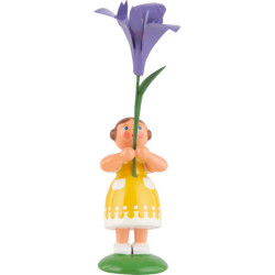 Sommerblumenmädchen mit Iris - 12 cm