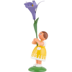 Sommerblumenmädchen mit Iris - 12 cm