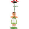 Sommerblumenmädchen mit Adonisröschen - 12 cm