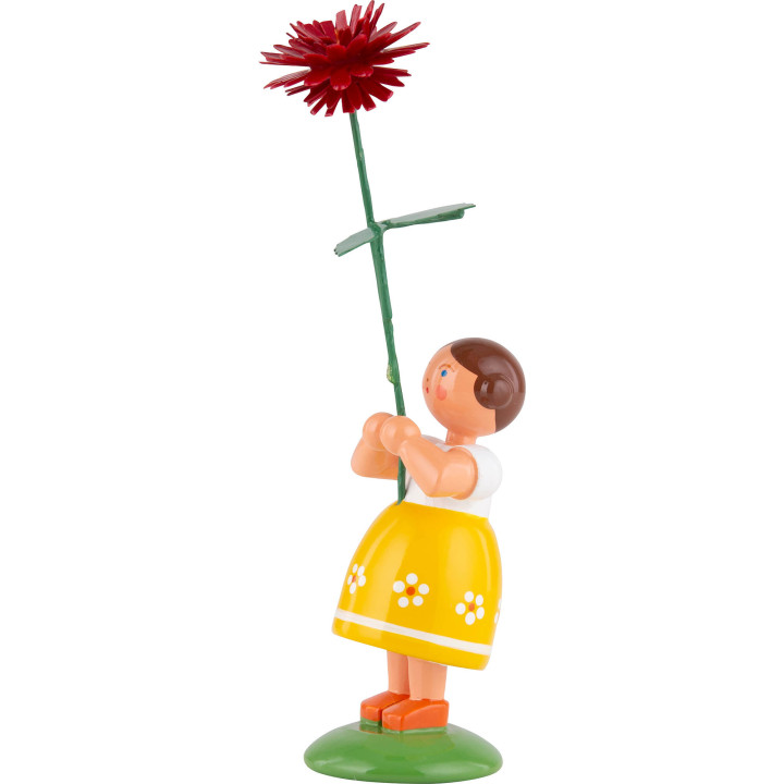Summer Flower Girl with Dahlia - 12 cm / 4.7 inch