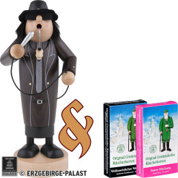 Set Räuchermännchen Rocker und zwei Packungen Räucherkerzen