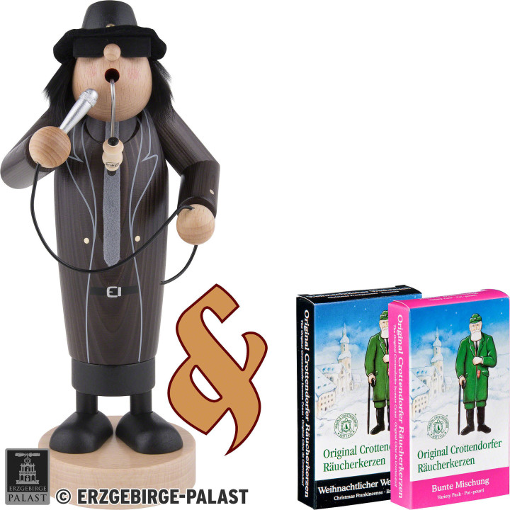 Set Räuchermännchen Rocker und zwei Packungen Räucherkerzen