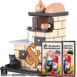 Bundle - Smoker Tiled Stove Smoking plus two packs of incense