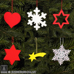 Set Christbaumschmuck schlichte Elemente
