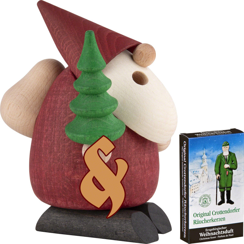 Set Räuchermännchen Weihnachtsmann Baumlieferservice und eine Packung Räucherkerzen