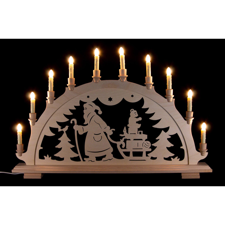Schwibbogen Weihnachtsmann - 67x43 cm