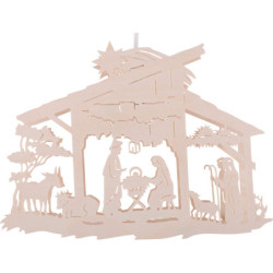 Fensterbild Christgeburt im Stall - 25 cm