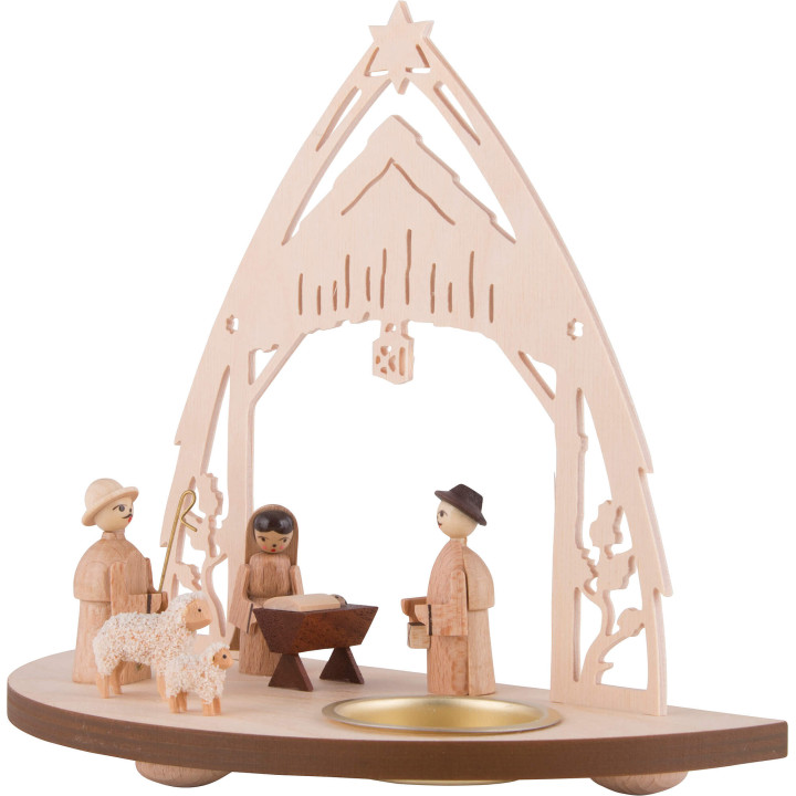 Tea Light Holder - Nativity - 16 cm / 6.3 inch