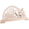 Candle Arch - Church with Winter Sportspeople - 65x32 cm / 25.6x12.6 inch