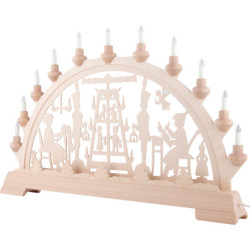 Candle Arch - Pyramid with Carver and Lace Woman - 63x43 cm / 24.8x16.9 inch