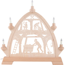 Gotischer Bogen Bergbau - 42x42,5 cm