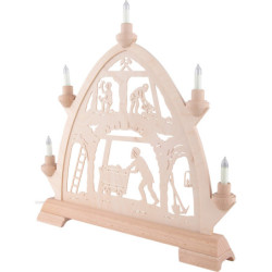Gotischer Bogen Bergbau - 42x42,5 cm