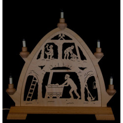 Gotischer Bogen Bergbau - 42x42,5 cm