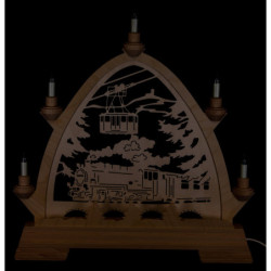 Gotischer Bogen Eisenbahn - 42x42,5 cm