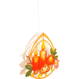 Fensterbild Adventsschale - 33 cm