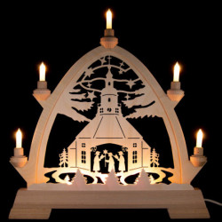 Gotischer Bogen Seiffener Kirche - 42x42,5 cm