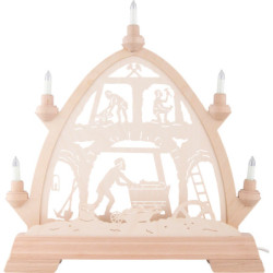 Gotischer Bogen Bergbau - 42x42,5 cm