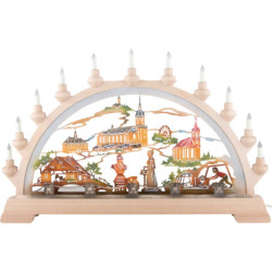 Schwibbogen Oberwiesenthal, farbig - 65x40 cm