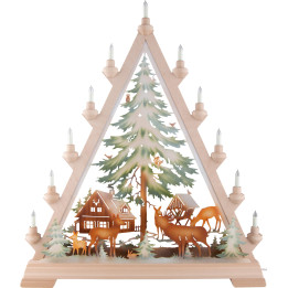 Lichterspitze Forsthaus, farbig - 55x67 cm