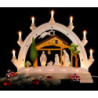 Candle Arch - Nativity with Stained Figurines, Colored - 48x42 cm / 18.9x16.5 inch