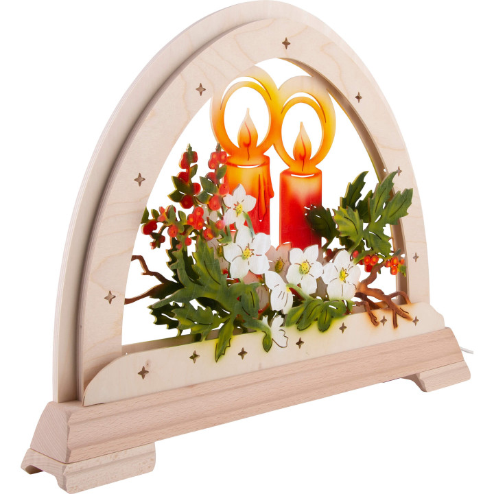 Candle Arch - Candle, Red - 48x37 cm / 18.9x14.6 inch