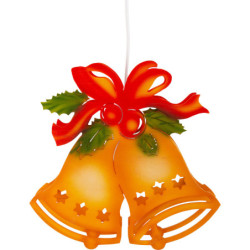 Window Picture - Bell with Bow, Colored - 22,5 cm / 8.9 inch