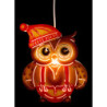 Window Picture - Owl with Hat, Red - 28 cm / 11 inch