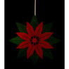 Window Picture - Christmas Star Green/Red - 28 cm / 11 inch