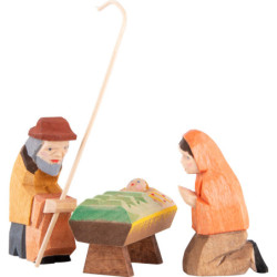 Krippenfiguren Heilige Familie 3-teilig - 8 cm