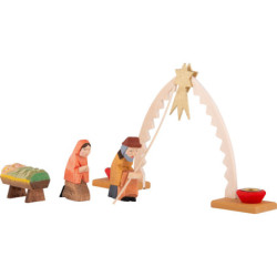 Holy Family with Arch, Set of Four - 9,5 cm / 3.7 inch