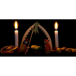 Holy Family with Arch, Set of Four - 9,5 cm / 3.7 inch