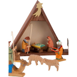 Nativity Set of 16 Pieces, Colored - 14,5 cm / 5.7 inch