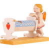 Engel mit Wiege, blau - 5 cm