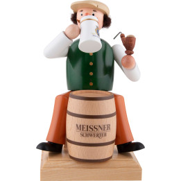 Räuchermännchen Stammgast, sitzend - 18 cm