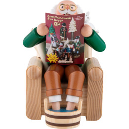 Räuchermännchen Großvater im Sessel - 15 cm