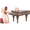 Schaarschmidt Engel mit Klavier, 2-teilig - 4 cm