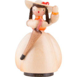 Schaarschmidt Hut-Dame mit Schirm - 4 cm