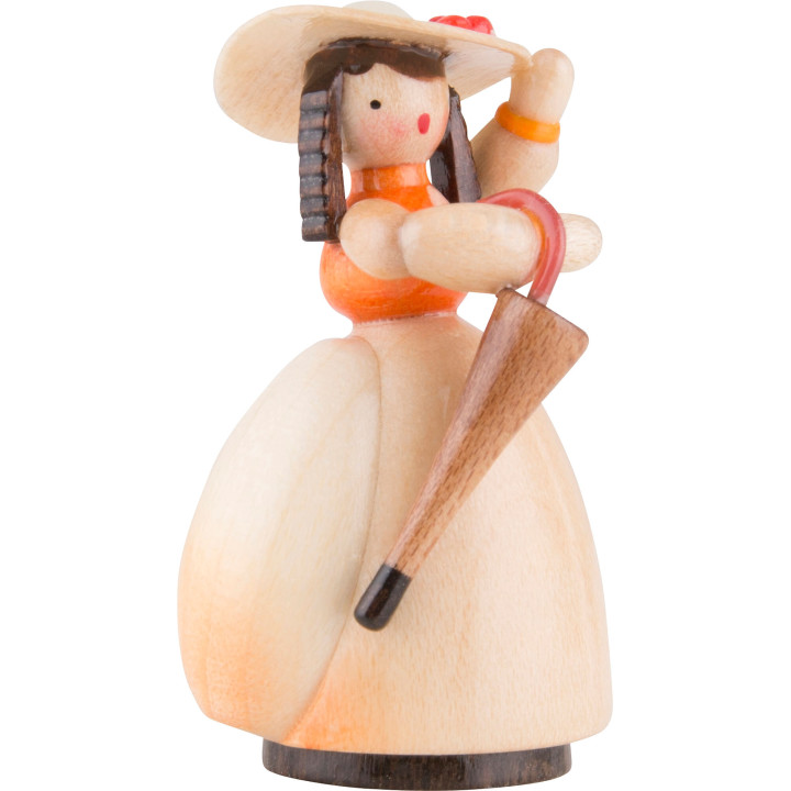 Schaarschmidt Hat Lady with Umbrella - 4 cm / 1.6 inch