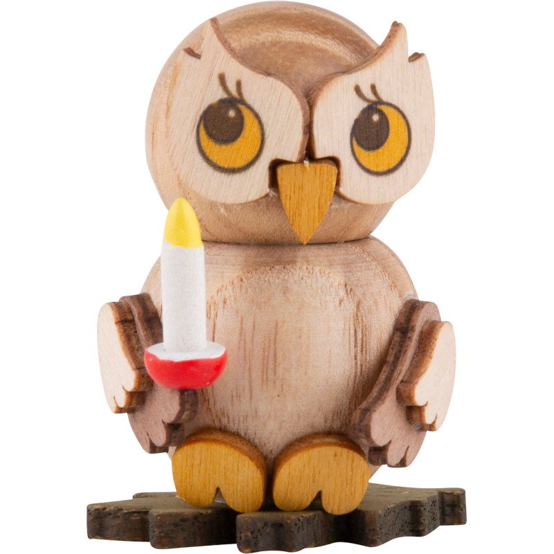 Owl Child with Candle - 4 cm / 1.6 inch