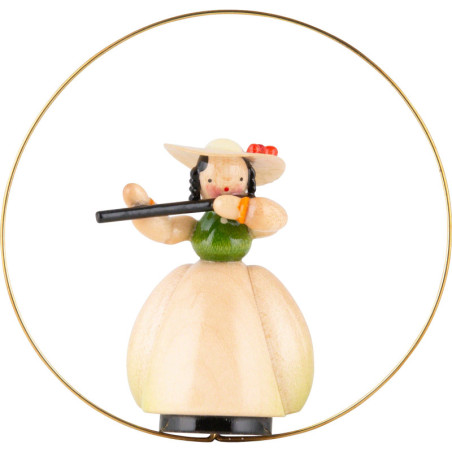 Schaarschmidt Hat Lady with Transverse Flute in Ring - 6 cm / 2.4 inch