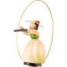Schaarschmidt Hut-Dame mit Querflöte im Ring - 6 cm