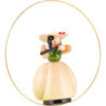 Schaarschmidt Hut-Dame mit Querflöte im Ring - 6 cm