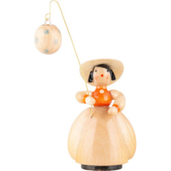 Schaarschmidt Hat Lady with Lampion round blue - 4 cm / 1.6 inch