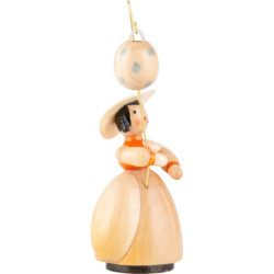 Schaarschmidt Hat Lady with Lampion round blue - 4 cm / 1.6 inch