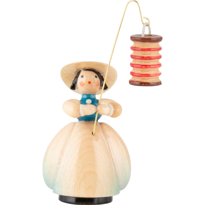 Schaarschmidt Hut-Dame mit Lampion lang rot - 4 cm