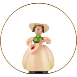 Schaarschmidt Hut-Dame mit Mandoline im Ring - 6 cm